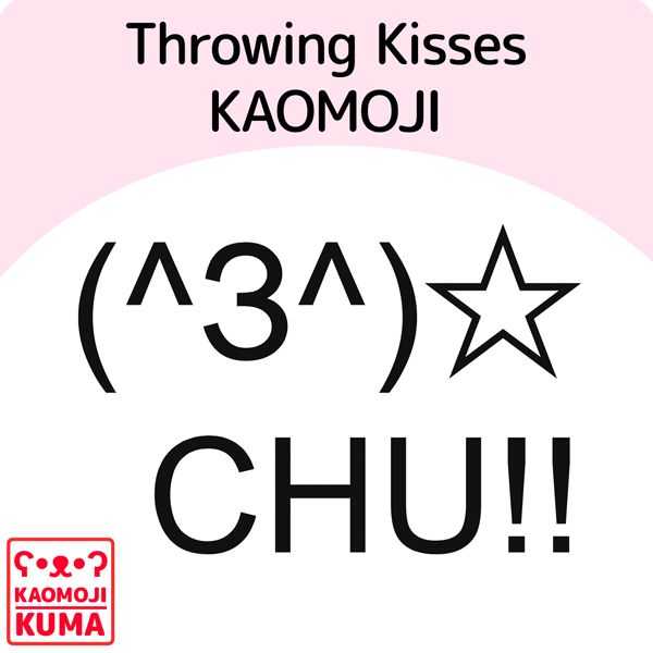 kaomoji throwing kisses