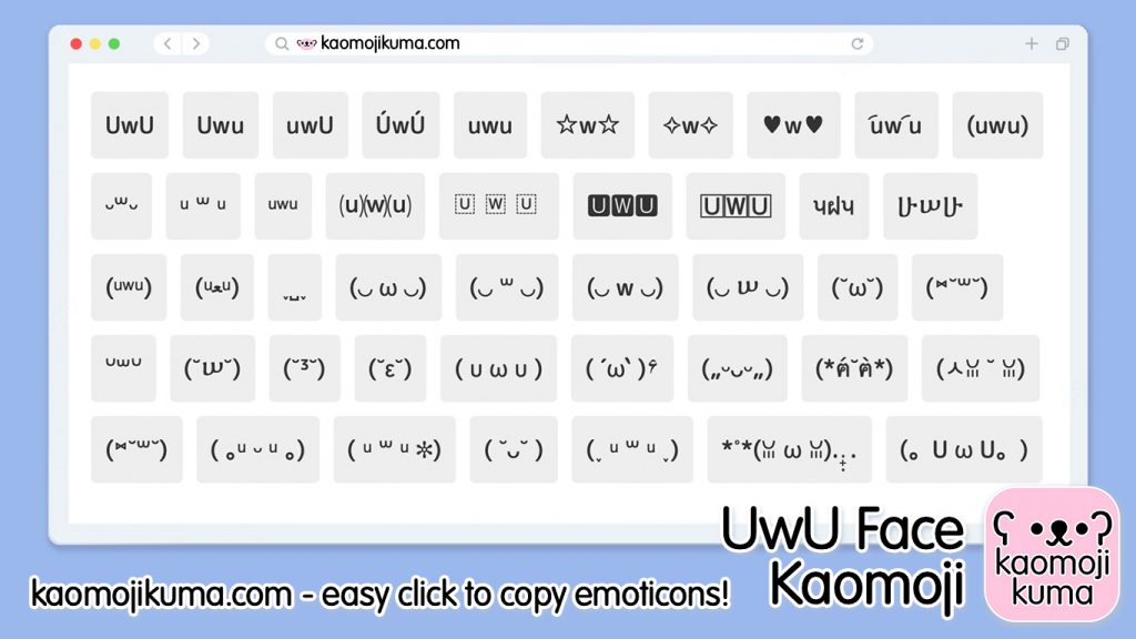 Kaomoji UwU Meme Face Emoticons Emoticons & Emojis